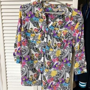 Coral Bay Multicolor Floral Top